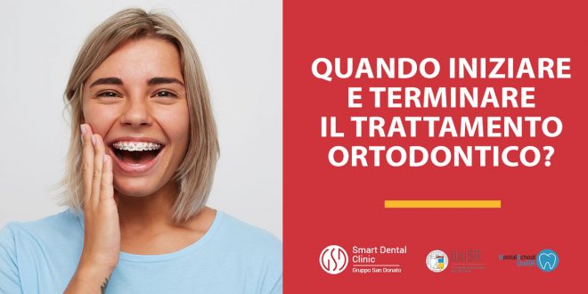 eta-per-trattamento-ortodontico Ragazza che sorride mostrando l'apparecchio fisso